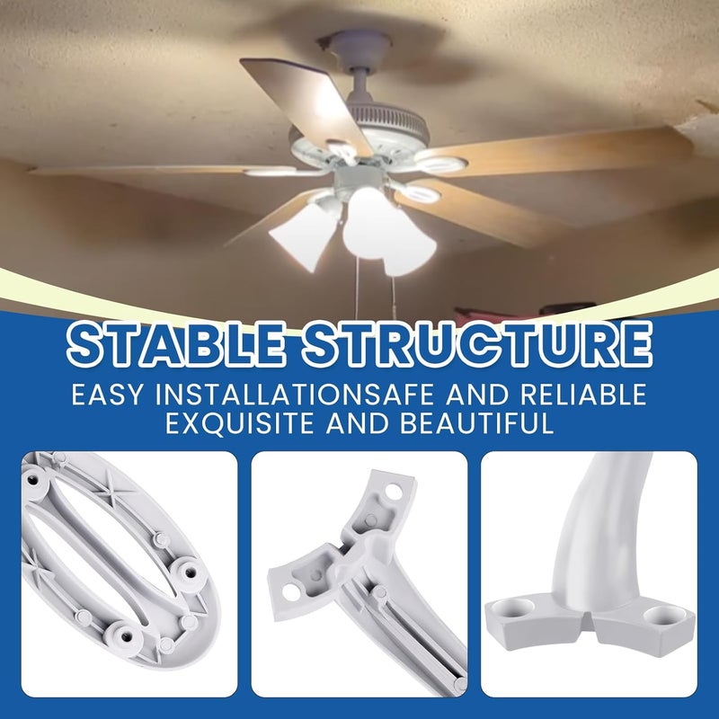 Ciuouient Ceiling Fan Arm Replacement Bracket Compatible with H-ampton Bay Glendale II 52 in. LED Indoor White Ceiling Fan AG524PR-WH,1Pc(White) - Image 3
